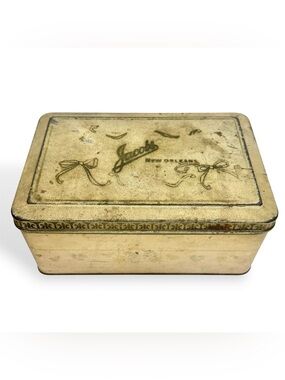 Jacob's New Orleans Candy Co Large Tin Box Chocolates Rare Antique 1920s